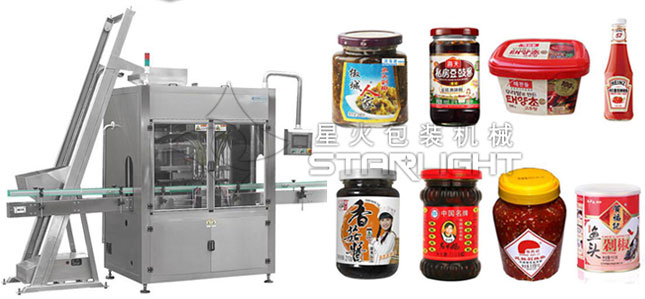 辣椒醬灌裝機(jī)及灌裝樣品